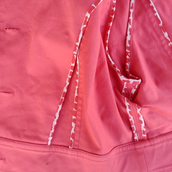 Ports International orange cotton cropped double breasted jacket size 6 - Picture 9 of 14